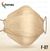 FFP2 MASKE FISCHFORM BEIGE F-07 - 10 Stück